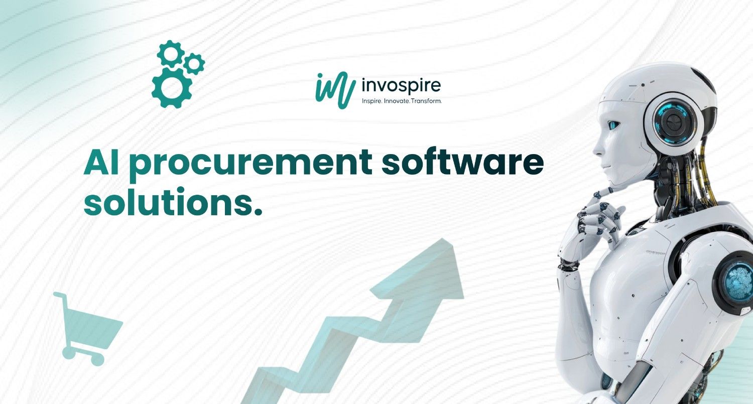 AI procurement software solutions concept art showing business automation, cost savings, and strategic growth.